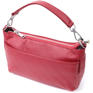 Сумка Vintage Жіноча середнього розміру на три відділення із натуральної шкіри Червона (22803) зображення 1