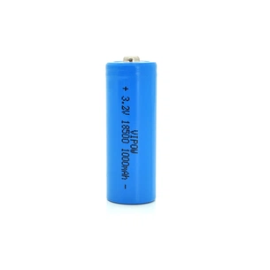 Акумулятор 18500 1000mAh, LiFePO4, TipTop, 3.2V, Blue Vipow (IFR18500-600mAhTT) зображення 1