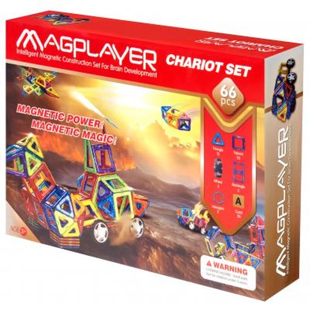 Конструктор Magplayer Набір 66 ел.(MPA-66) - зображення 1