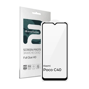 Скло захисне Armorstandart Full Glue HD Xiaomi Poco C40 Black (ARM66956) зображення 1