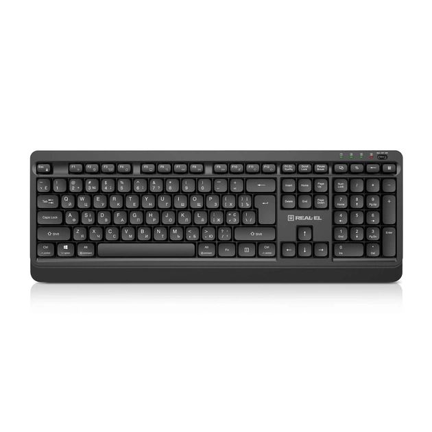 Клавиатура REAL-EL RK-760W Wireless Black (EL123100058) - изображение 1