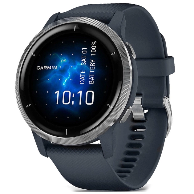 Смарт-годинник Garmin Venu 2, GPS, Wi-Fi, Blue Granite + Passivated (010-02430-10) - изображение 1