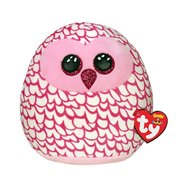 Мягкая игрушка Ty Squish-a-Boos Розовая сова Pinky 20 см (39300) - изображение 1
