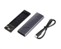 Внешний карман Maxxter M.2 NVMe PCIe, USB 3.2 Type-C, Metal, Black (EHDE-2280D-01) - уменьшенное изображение 3