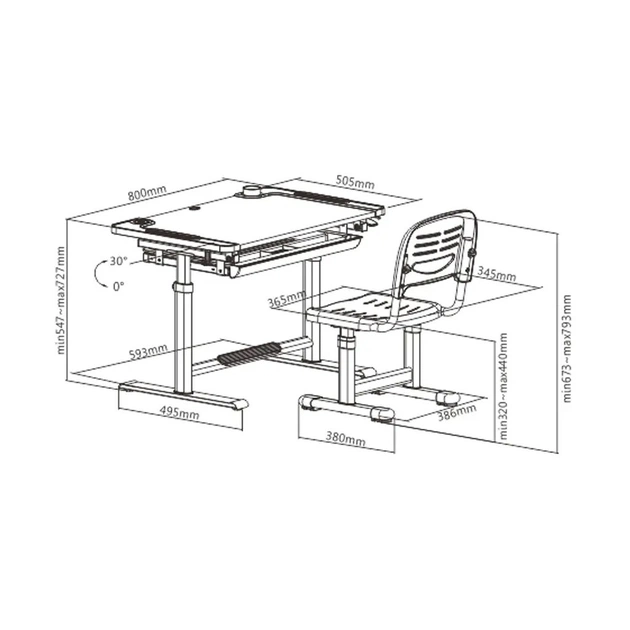 Парта зі стільцем FunDesk Littonia Pink - зображення 12
