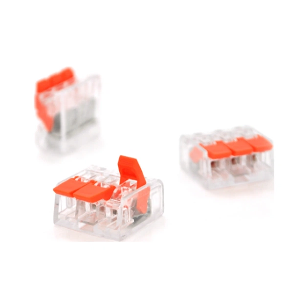 З'єднувач кабелю 3-pin аналог WAGO K221-413, 15штпак Voltronic (K221-413/15) - picture 1