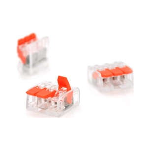 З'єднувач кабелю 3-pin аналог WAGO K221-413, 15штпак Voltronic (K221-413/15) picture 1