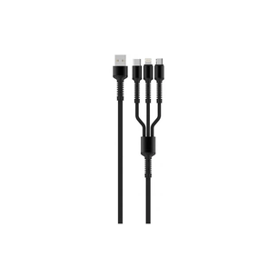 Дата кабель USB 2.0 AM to Lightning + Micro 5P + USB-C 4.0A (20W) ColorWay (CW-CBU3003-GR) зображення 1