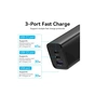Зарядний пристрій Vention 3xUSB 65W (2xUSB-C+USB-A) PD3.0+QC4.0 black (FEDB0-EU) - зменшене зображення 4