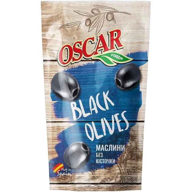 Овощная консервация Oscar foods Маслины без косточки 185 г (8413552052434) - изображение 1