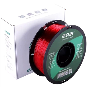 Пластик для 3D-принтера eSUN eTPU-95A 1,75mm 1kg red transparent (ETPU-95A175GR1) зображення 1