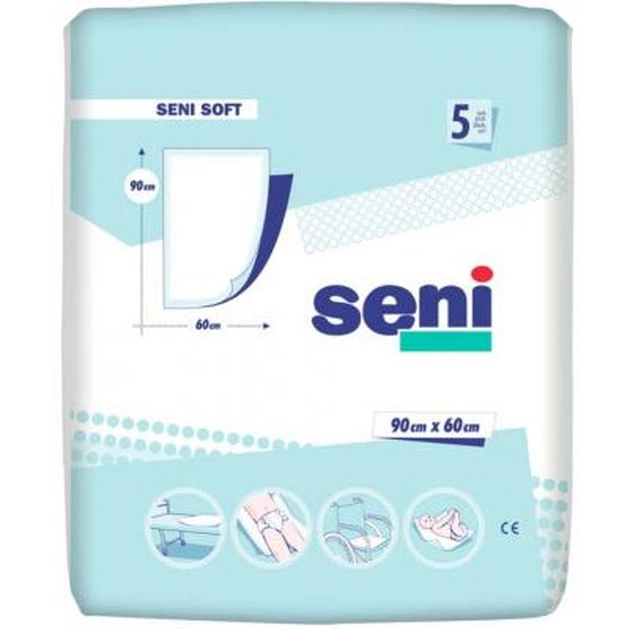Пелюшки для малюків Seni Soft 90x60 см 5 шт (5900516690328) - зображення 1