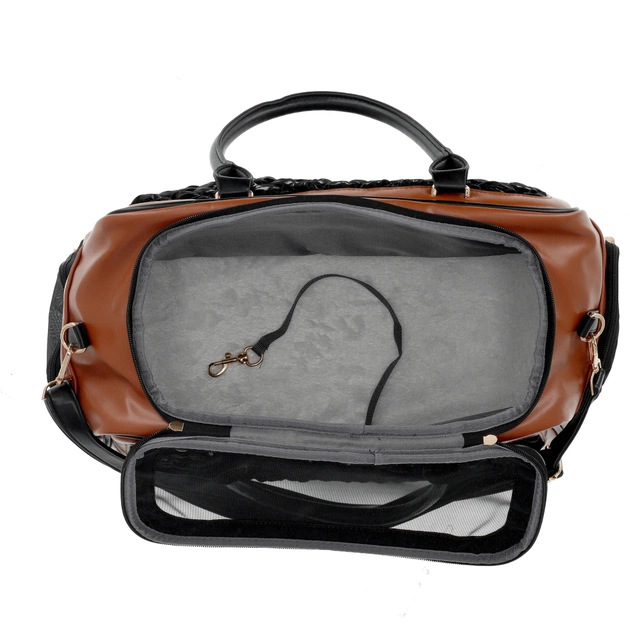 Переноска для тварин MISOKO&CO 45x20x30 см чорно-коричнева (YIWUMSK70152) - picture 5