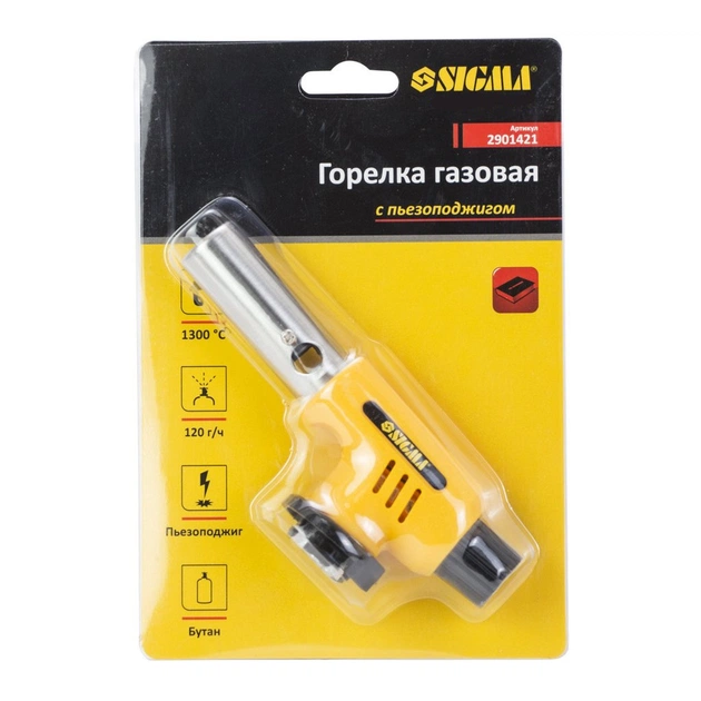 Газовий паяльник Sigma з керамічним соплом і п'єзопідпалом (2901421) - picture 6
