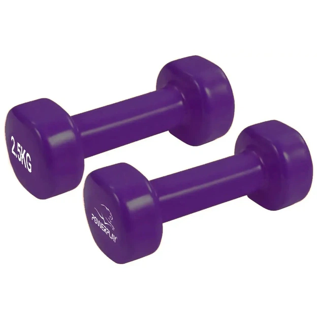 Гантель PowerPlay вінілові 4125 Achilles 2 х 2.5 кг Фіолетові (PP_4125_2.5kg_2in) - picture 6