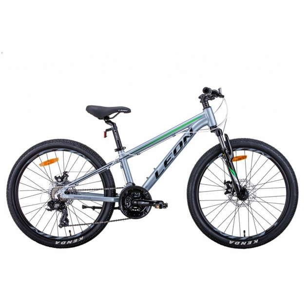 Велосипед Leon 24" JUNIOR AM DD рама-12" 2021 Silver/Black (OPS-LN-24-070) - зображення 1