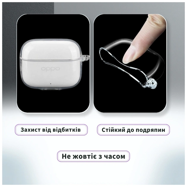 Чохол для навушників BeCover для OPPO Enco Buds 3 Pro Transparent (714838) - picture 4