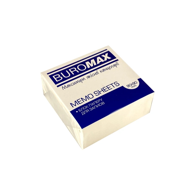 Бумага для заметок Buromax белый 90х90х40 мм, 500 листов не склеенный (BM.2277) - изображение 1