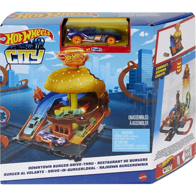 Автотрек Hot Wheels City Бургерна в центрі міста (HDR26) - изображение 1