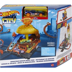 Автотрек Hot Wheels City Бургерна в центрі міста (HDR26) зображення 1