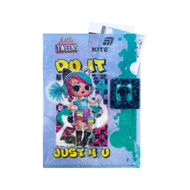Папка - куточок Kite із клапаном A4 LOL (LO25-248) - picture 5