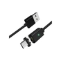 Дата кабель USB 2.0 AM to Micro 5P 1.0m Magnetic black Essager (EXCCXM-ML01) - зменшене зображення 1