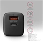 Зарядний пристрій AXAGON 1xUSB QC4.0 + 1xUSB-C PD30W PPS black (ACU-PQ30) - зменшене зображення 5