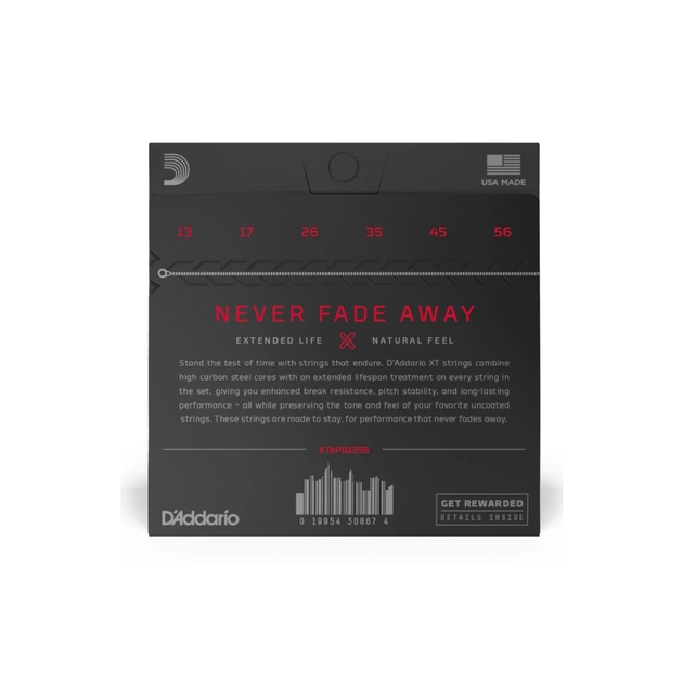Струни для гітари D'Addario XT Phosphor Bronze Medium (13-56) (XTAPB1356) - picture 3