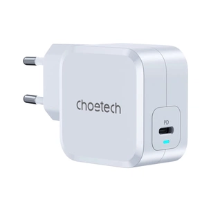 Зарядний пристрій Choetech USB-C PD45W QC3.0/PPS GaN (PD8007-EU-WH) зображення 1