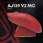Мишка Ajazz AJ139 V2 MC Wireless/Bluetooth/USB Red (AJ139-V2-MC-R) - зменшене зображення 6