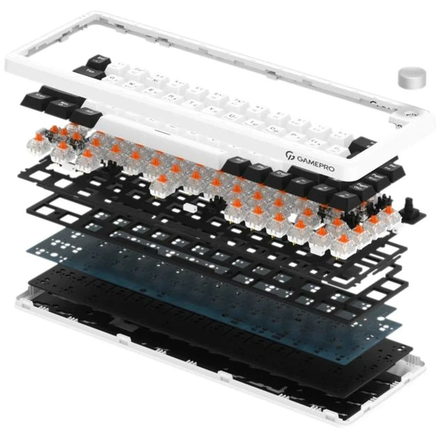 Клавіатура GamePro Asgard Valhalla MK210W Pro 65 RGB Wireless/Bluetooth/USB White (MK210W Pro) - picture 4