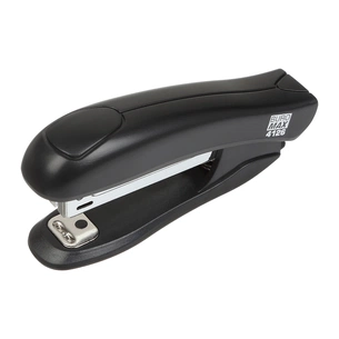 Степлер Buromax пластиковий, 12 аркушів, (скоби №10), 88 х 44 х 22 мм, чорний (BM.4126-01) зображення 1