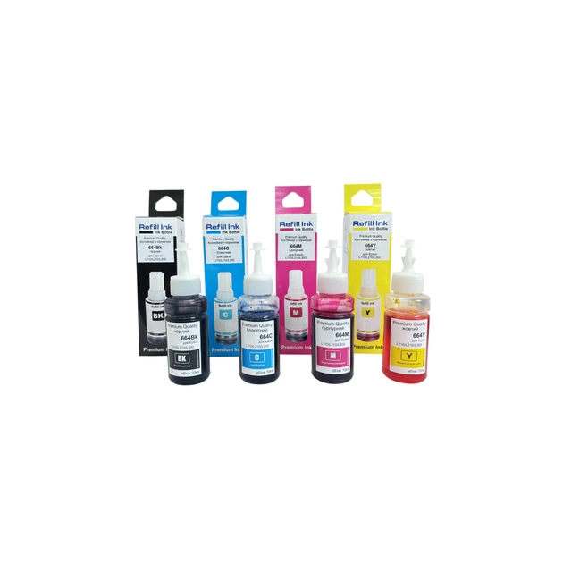 Чернила Premium Quality Epson 664 SET 4х70ml B/C/M/Y (70264947) - изображение 1