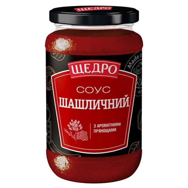 Соус Щедро Шашличний з ароматними прянощами 370 г (4823097413647) - зображення 1