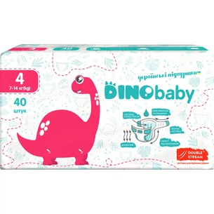 Підгузки Dino Baby Розмір 4 (7-14 кг) 40 шт (4823098410591) зображення 1