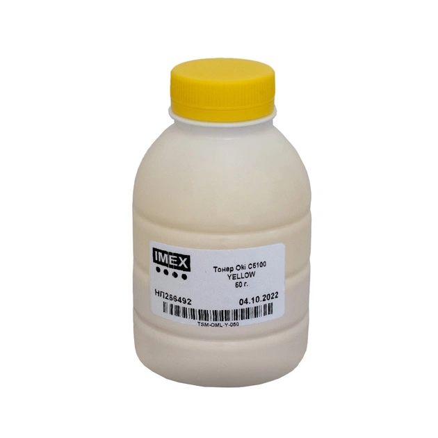 Тонер Imex OKI C5100 Yellow 50 г, OML (TSM-OML-Y-050) - зображення 1