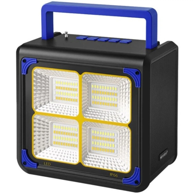 Акустична система NEWVEW NV-9218 Solar Panel/BT/USB/TF/FM Blue (NWVW-NV-9218-BL) - зображення 1