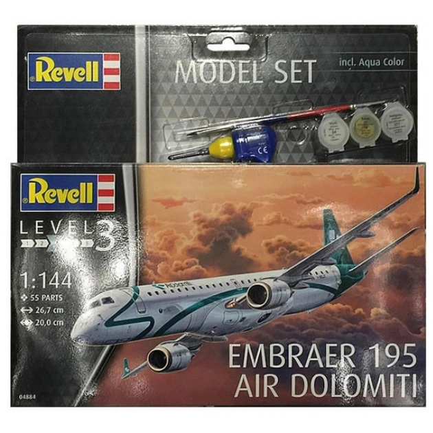 Збірна модель Revell Літак Embraer 195 1:144 (64884) - зображення 1