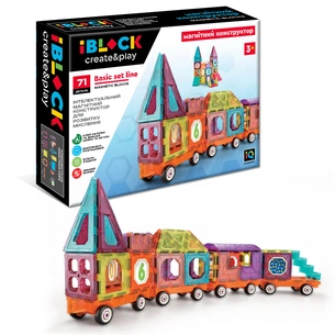 Конструктор iBlock Магнітний 71 деталь (PL-921-246) зображення 1
