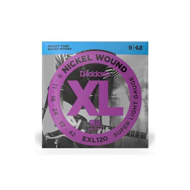 Струны для гитары D'Addario XL Nickel Wound Super Light (09-42) (EXL120) - изображение 1