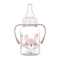 Пляшечка для годування Canpol babies CUTE ANIMALS стандартна з ручками 120 мл рожева (11/823_pin) - зменшене зображення 2