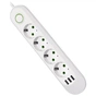 Мережевий фільтр живлення Voltronic F04U, 4роз EU, 3*USB White (F04U-White) - зменшене зображення 1