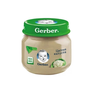 Дитяче пюре Gerber Цвітна капуста з 6 місяців 80 г (5900452078662) изображение 1