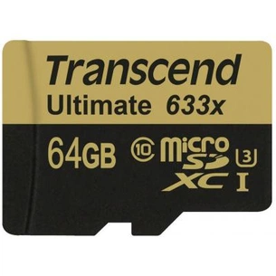 Карта пам'яті Transcend 64GB microSD class10 UHS-I U3 (TS64GUSDU3) зображення 1