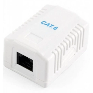 Комп'ютерна розетка Cablexpert RJ45x1 UTP cat.6 (NCAC-1U6-01) зображення 1