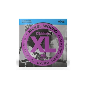 Струни для гітари D'Addario XL Nickel Wound Super Light (09-42) (EXL120) зображення 1
