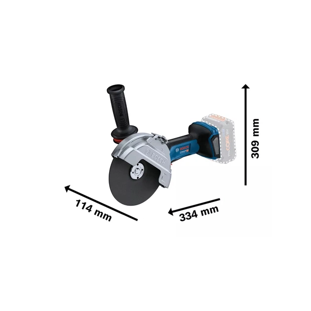 Шліфувальна машина Bosch GWS 182P 125 мм 18V, 2800-9000об/хв, 1.7кг (без АКБ та ЗП) (0.601.9H6.L01) - picture 3