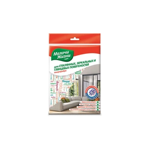 Серветки для прибирання Мелочи Жизни Мікрофібра для скла та дзеркал 1 шт. (4823058318820) зображення 1