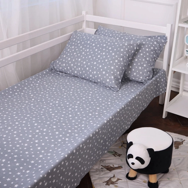 Постельное белье MirSon 012 Grey Stars Фланель 175х210 Двуспальный (2200009653124) - изображение 10