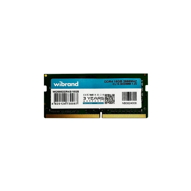 Модуль пам'яті для ноутбука SoDIMM DDR4 16GB 2666 MHz Wibrand (WI2666DDR4S/16GB) - зображення 1